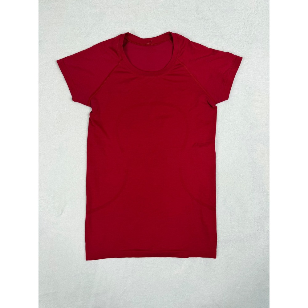 Lululemon Swiftly Tech Short Sleeve Shirt 2.0 Dark Red Size 6 Full Length